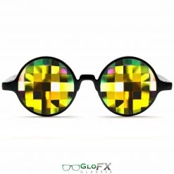 GloFX Kaleidoscope Glasses - Black - Rainbow Bug-Eye