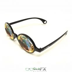 GloFX Kaleidoscope Glasses - Black - Rainbow Bug-Eye