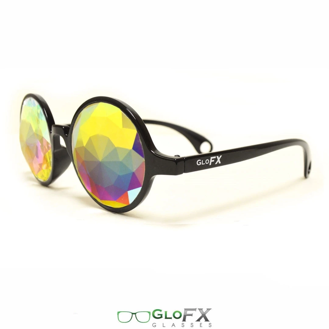 GloFX Kaleidoscope Glasses - Black - Rainbow Fractal Rave Glasses & Goggles 4 GloFX Kaleidoscope Glasses - Black - Rainbow Fractal Rave Glasses & Goggles