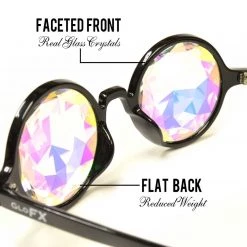 GloFX Kaleidoscope Glasses - Black - Rainbow Fractal Rave Glasses & Goggles 12 GloFX Kaleidoscope Glasses - Black - Rainbow Fractal Rave Glasses & Goggles