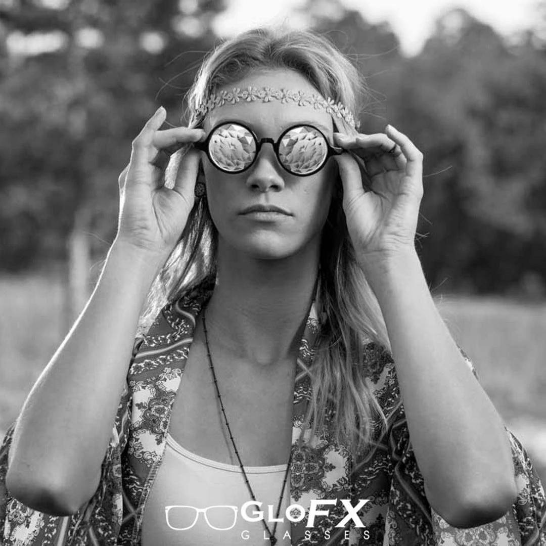 GloFX Kaleidoscope Glasses - Black - Rainbow Fractal Rave Glasses & Goggles 7 GloFX Kaleidoscope Glasses - Black - Rainbow Fractal Rave Glasses & Goggles