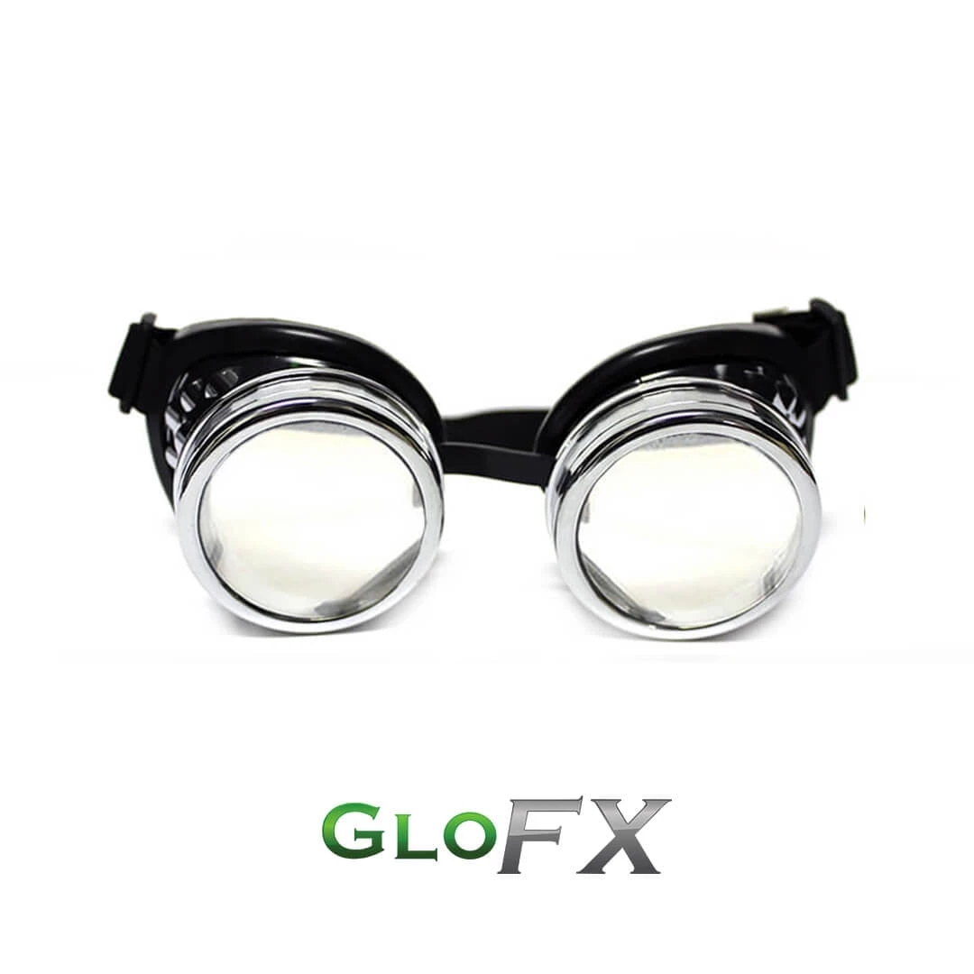GloFX Diffraction Goggles - Chrome - Clear 3 GloFX Diffraction Goggles - Chrome - Clear