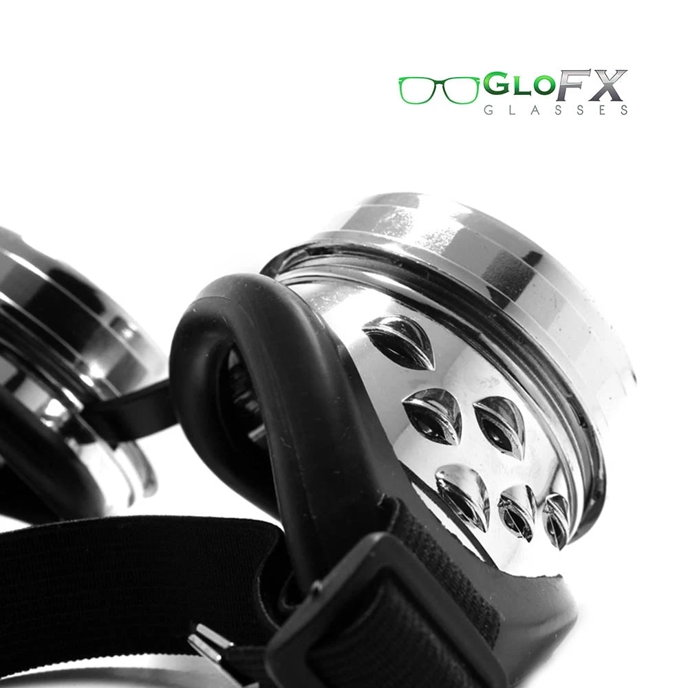 GloFX Diffraction Goggles - Chrome - Clear 6 GloFX Diffraction Goggles - Chrome - Clear