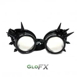 On Sale GloFX Diffraction Goggles - Black Spike - Clear