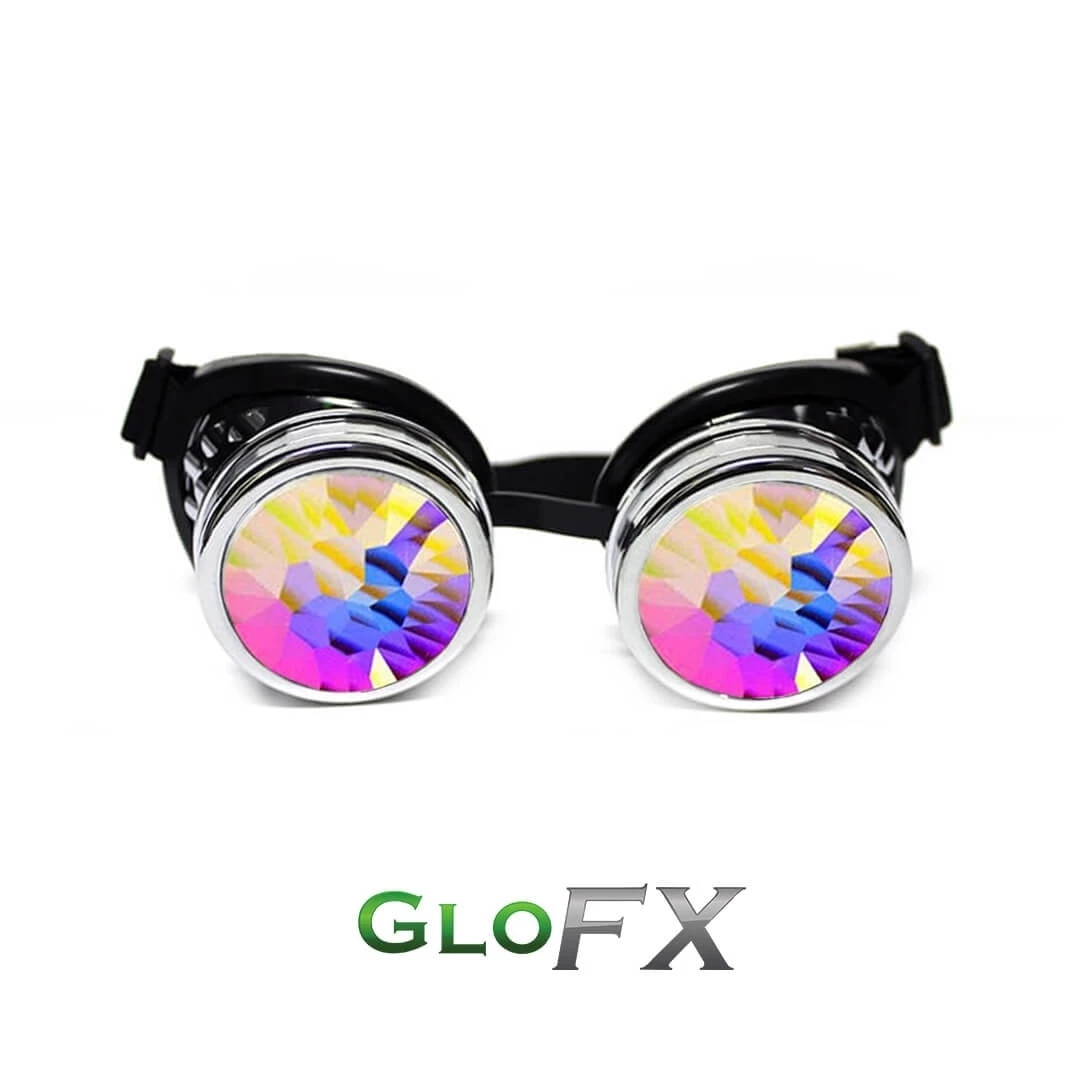 The Essentials GloFX Kaleidoscope Goggles - Chrome - Rainbow Fractal 3 The Essentials GloFX Kaleidoscope Goggles - Chrome - Rainbow Fractal