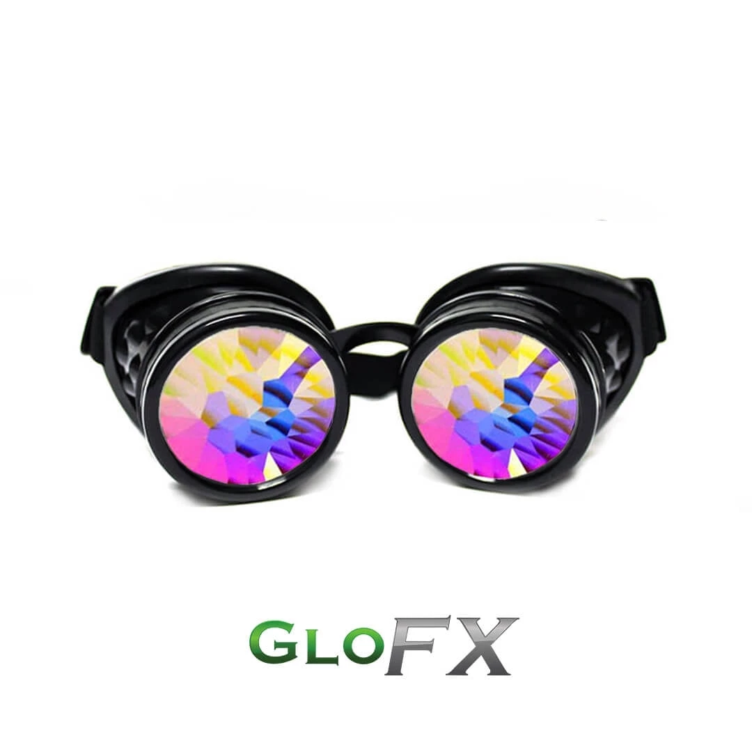 GloFX Kaleidoscope Goggles - Black - Rainbow Fractal 3 GloFX Kaleidoscope Goggles - Black - Rainbow Fractal