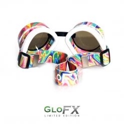 GloFX Diffraction Goggles - Kandi Swirl - Clear