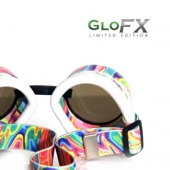 GloFX Diffraction Goggles - Kandi Swirl - Clear