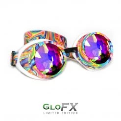 GloFX Kaleidoscope Goggles - Kandi Swirl - Rainbow Fractal Rave Glasses & Goggles