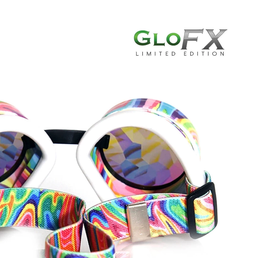 GloFX Kaleidoscope Goggles - Kandi Swirl - Rainbow Fractal Rave Glasses & Goggles 6 GloFX Kaleidoscope Goggles - Kandi Swirl - Rainbow Fractal Rave Glasses & Goggles
