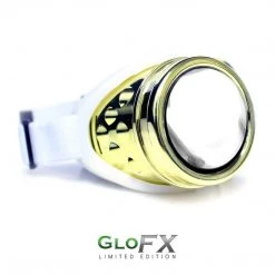 GloFX Diffraction Goggles - Royal Gold - Clear Rave Glasses & Goggles