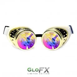 GloFX Kaleidoscope Goggles - Royal Gold - Rainbow Fractal Staff Picks
