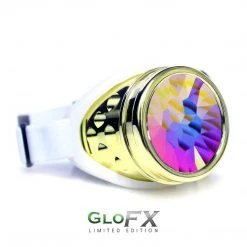 GloFX Kaleidoscope Goggles - Royal Gold - Rainbow Fractal Staff Picks
