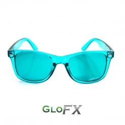 GloFX Colour Infused Diffraction Glasses - Aqua Blue 10 GloFX Colour Infused Diffraction Glasses - Aqua Blue