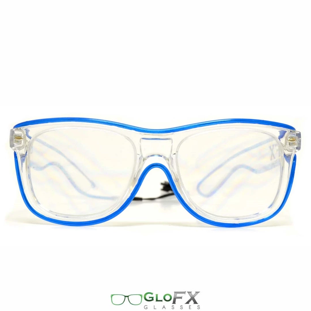 GloFX Ultimate Diffraction Glasses - Clear With Blue Luminescence Best Sellers 5 GloFX Ultimate Diffraction Glasses - Clear With Blue Luminescence Best Sellers