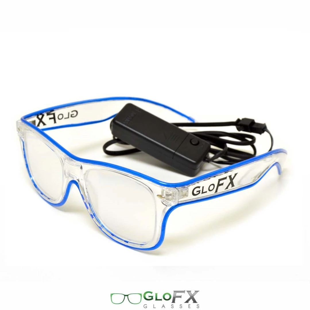 GloFX Ultimate Diffraction Glasses - Clear With Blue Luminescence Best Sellers 8 GloFX Ultimate Diffraction Glasses - Clear With Blue Luminescence Best Sellers