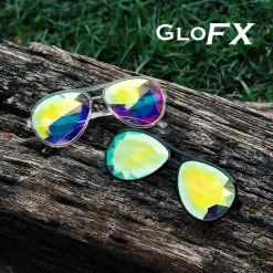 New In GloFX Aviator Kaleidoscope Glasses - Black 20 New In GloFX Aviator Kaleidoscope Glasses - Black