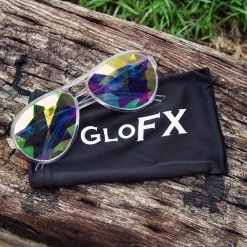 GloFX Aviator Kaleidoscope Glasses - Clear New In 18 GloFX Aviator Kaleidoscope Glasses - Clear New In
