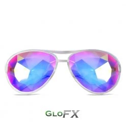 GloFX Aviator Kaleidoscope Glasses - Clear New In
