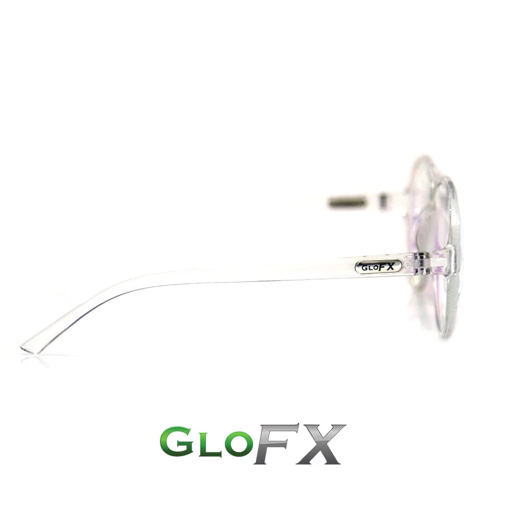GloFX Aviator Kaleidoscope Glasses - Clear New In 5 GloFX Aviator Kaleidoscope Glasses - Clear New In