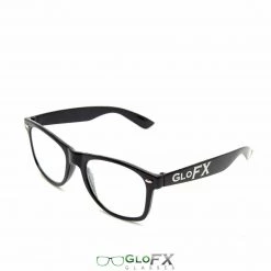 GloFX Spiral Effect Diffraction Glasses - Black