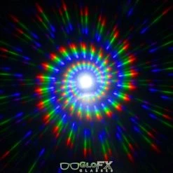 GloFX Spiral Effect Diffraction Glasses - Black