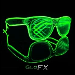 GloFX Ultimate Diffraction Glasses - Clear With Green Luminescence