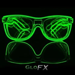 GloFX Ultimate Diffraction Glasses - Clear With Green Luminescence 10 GloFX Ultimate Diffraction Glasses - Clear With Green Luminescence