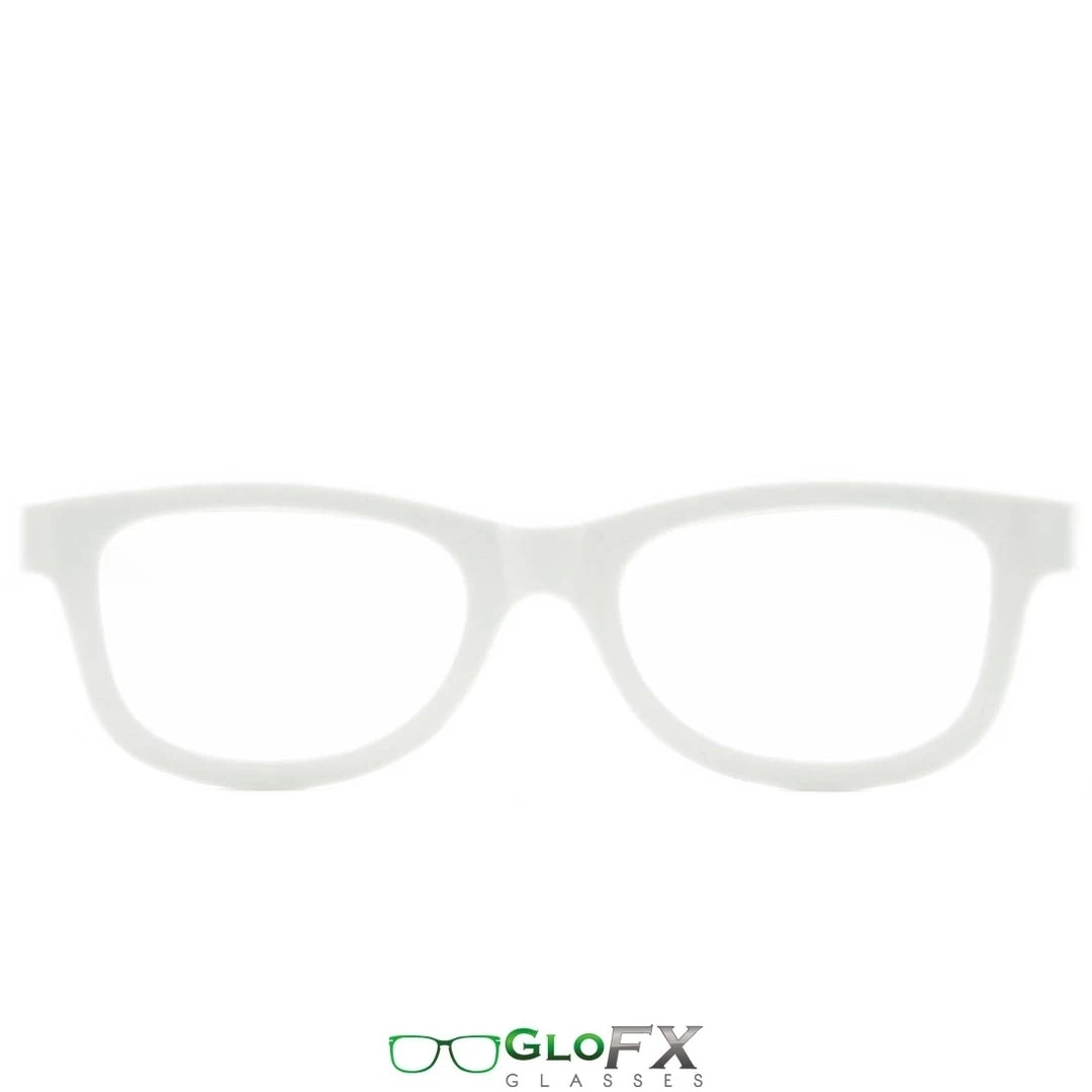 GloFX Standard Diffraction Glasses - White - Clear 3 GloFX Standard Diffraction Glasses - White - Clear