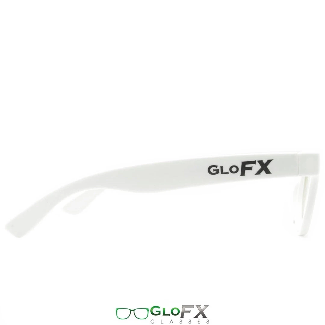 GloFX Standard Diffraction Glasses - White - Clear 5 GloFX Standard Diffraction Glasses - White - Clear