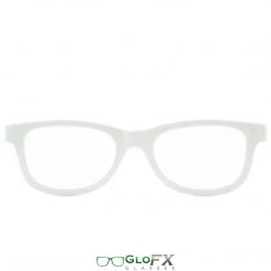 GloFX Standard Diffraction Glasses - White - Clear - 5 Pack Deals