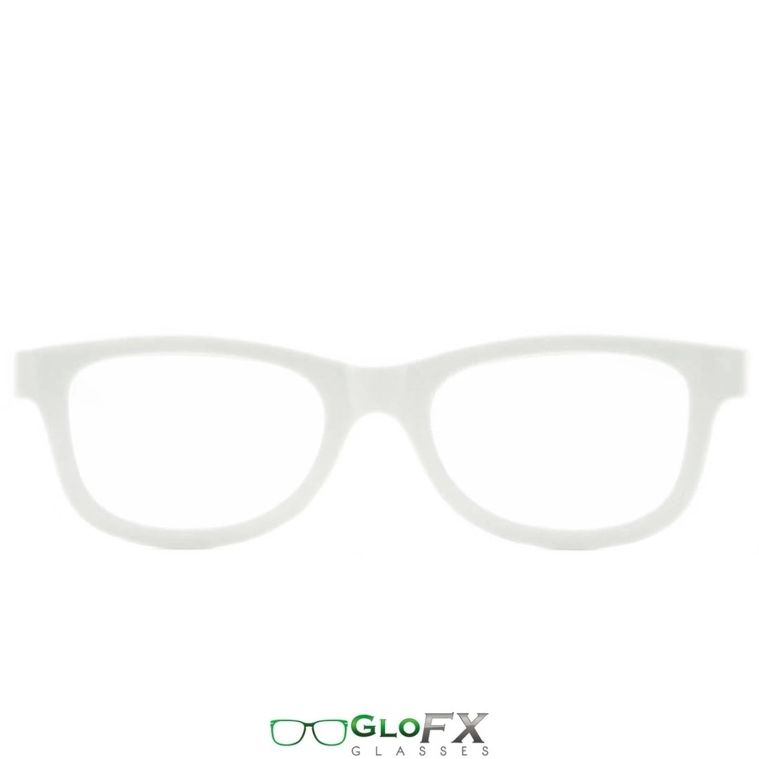 GloFX Standard Diffraction Glasses - White - Clear - 5 Pack Deals 4 GloFX Standard Diffraction Glasses - White - Clear - 5 Pack Deals