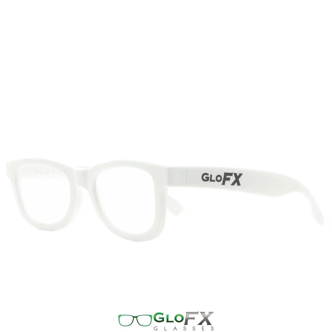 GloFX Standard Diffraction Glasses - White - Clear - 5 Pack Deals 5 GloFX Standard Diffraction Glasses - White - Clear - 5 Pack Deals