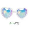 GloFX Heart Shaped Kaleidoscope Glasses - White New In 2 GloFX Heart Shaped Kaleidoscope Glasses - White New In