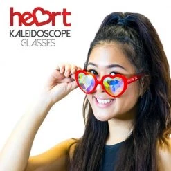 On Sale GloFX Heart Shaped Kaleidoscope Glasses - Red 15 On Sale GloFX Heart Shaped Kaleidoscope Glasses - Red