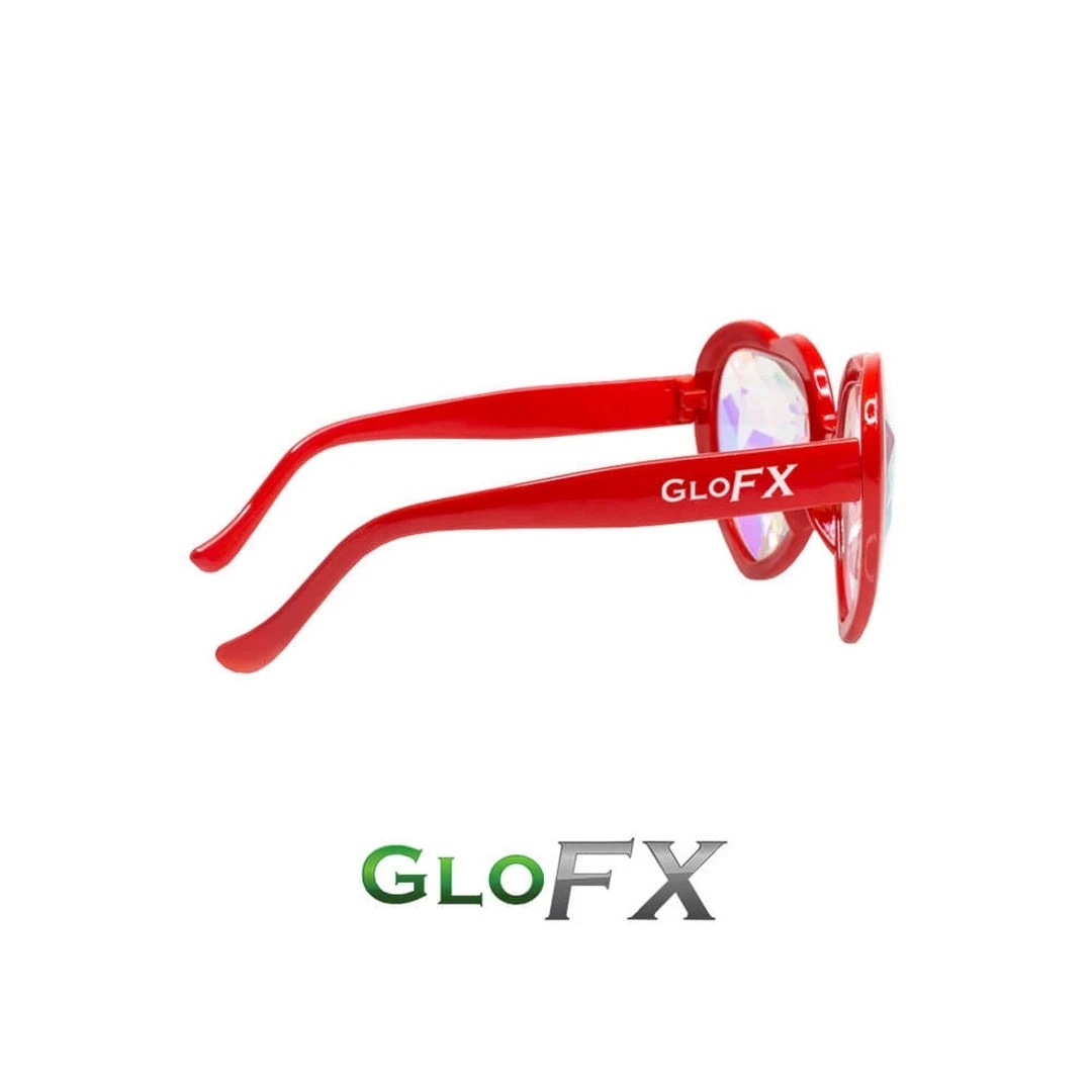 On Sale GloFX Heart Shaped Kaleidoscope Glasses - Red 5 On Sale GloFX Heart Shaped Kaleidoscope Glasses - Red