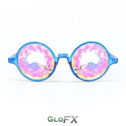 Rave Glasses & Goggles GloFX Kaleidoscope Glasses - Transparent Blue - Rainbow
