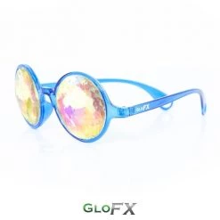 Rave Glasses & Goggles GloFX Kaleidoscope Glasses - Transparent Blue - Rainbow