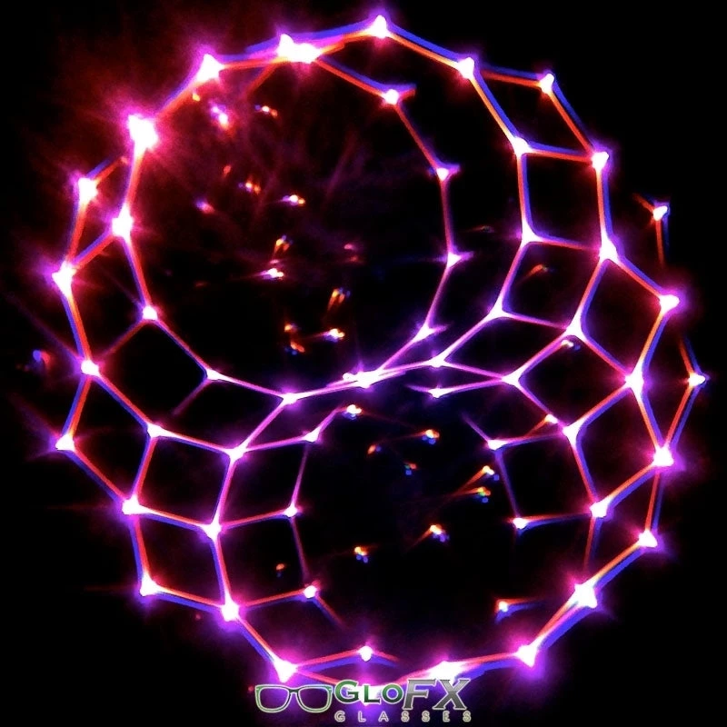 Rave Glasses & Goggles GloFX Kaleidoscope Glasses - Transparent Pink - Clear 10 Rave Glasses & Goggles GloFX Kaleidoscope Glasses - Transparent Pink - Clear