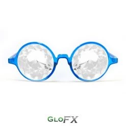 GloFX Kaleidoscope Glasses - Transparent Blue - Clear Rave Glasses & Goggles