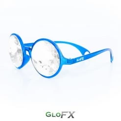 GloFX Kaleidoscope Glasses - Transparent Blue - Clear Rave Glasses & Goggles 12 GloFX Kaleidoscope Glasses - Transparent Blue - Clear Rave Glasses & Goggles
