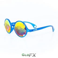 GloFX Kaleidoscope Glasses - Transparent Blue - Rainbow Fractal