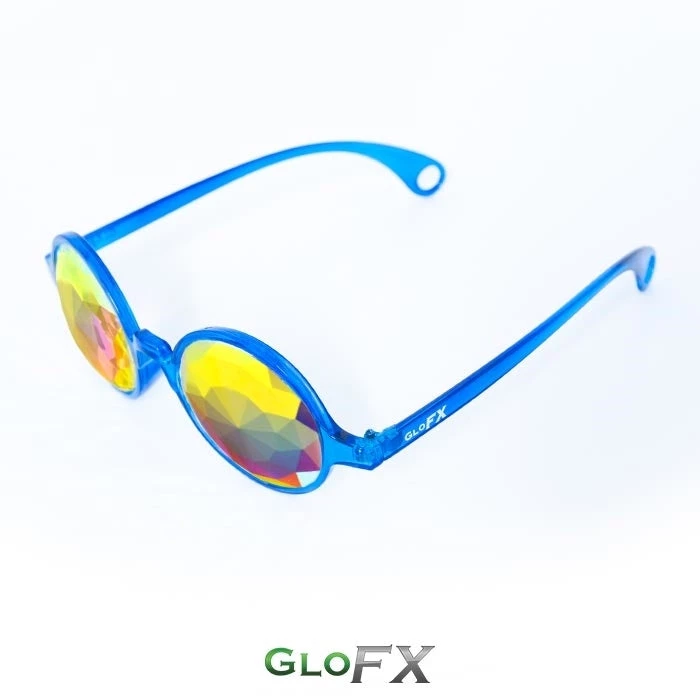 GloFX Kaleidoscope Glasses - Transparent Blue - Rainbow Fractal 6 GloFX Kaleidoscope Glasses - Transparent Blue - Rainbow Fractal