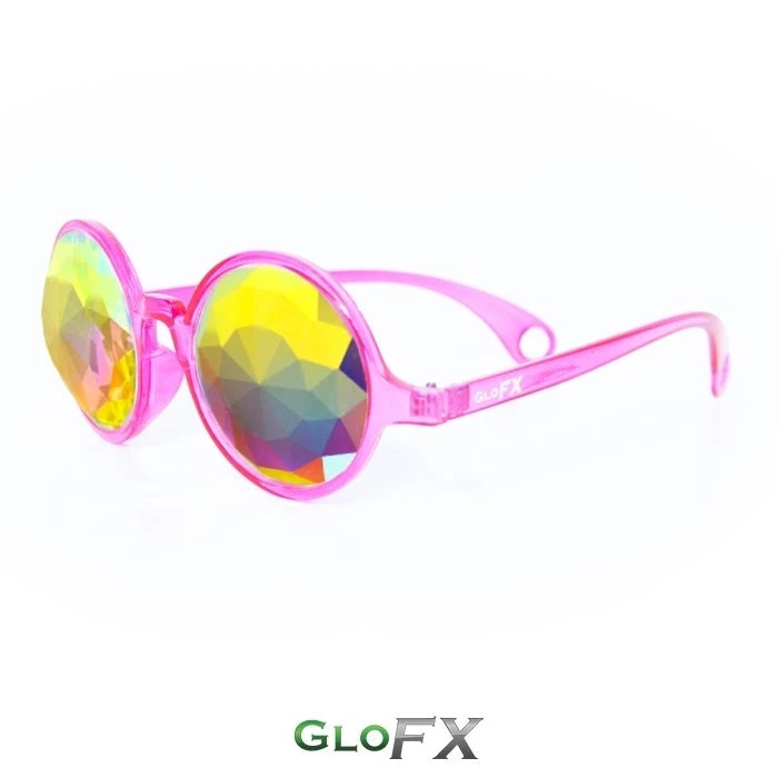 GloFX Kaleidoscope Glasses - Transparent Pink - Rainbow Fractal Rave Glasses & Goggles 4 GloFX Kaleidoscope Glasses - Transparent Pink - Rainbow Fractal Rave Glasses & Goggles