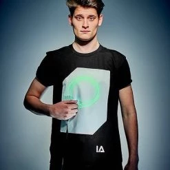 Illuminated Apparel T-Shirt - Black - Super Green Glow Rave Gear