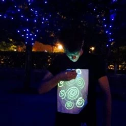 Illuminated Apparel T-Shirt - Black - Super Green Glow Rave Gear