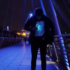Illuminated Apparel T-Shirt - Black - Super Green Glow Rave Gear