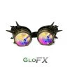 GloFX Kaleidoscope Goggles - Brass Spike - Rainbow Fractal