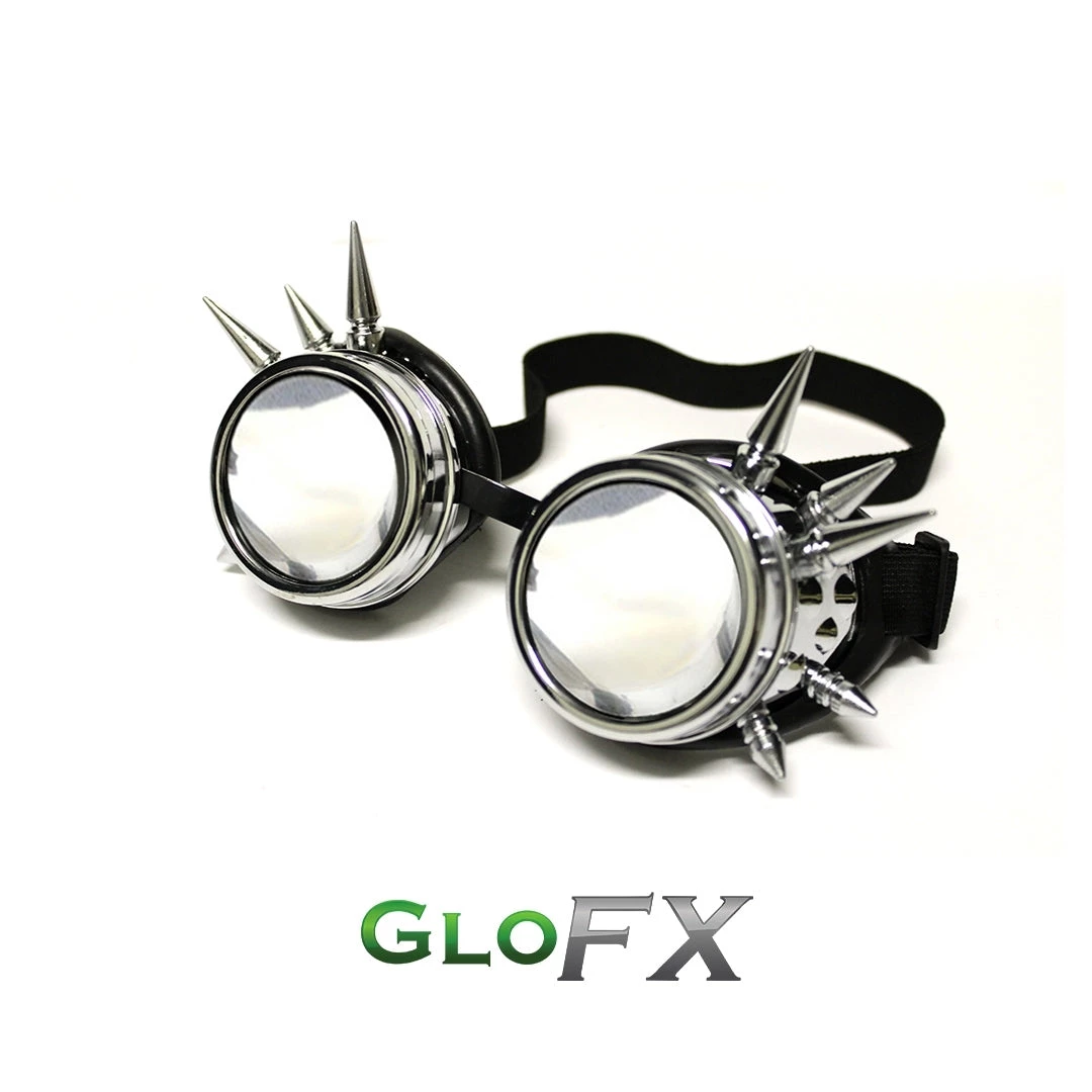 On Sale GloFX Diffraction Goggles - Chrome Spike - Clear 4 On Sale GloFX Diffraction Goggles - Chrome Spike - Clear