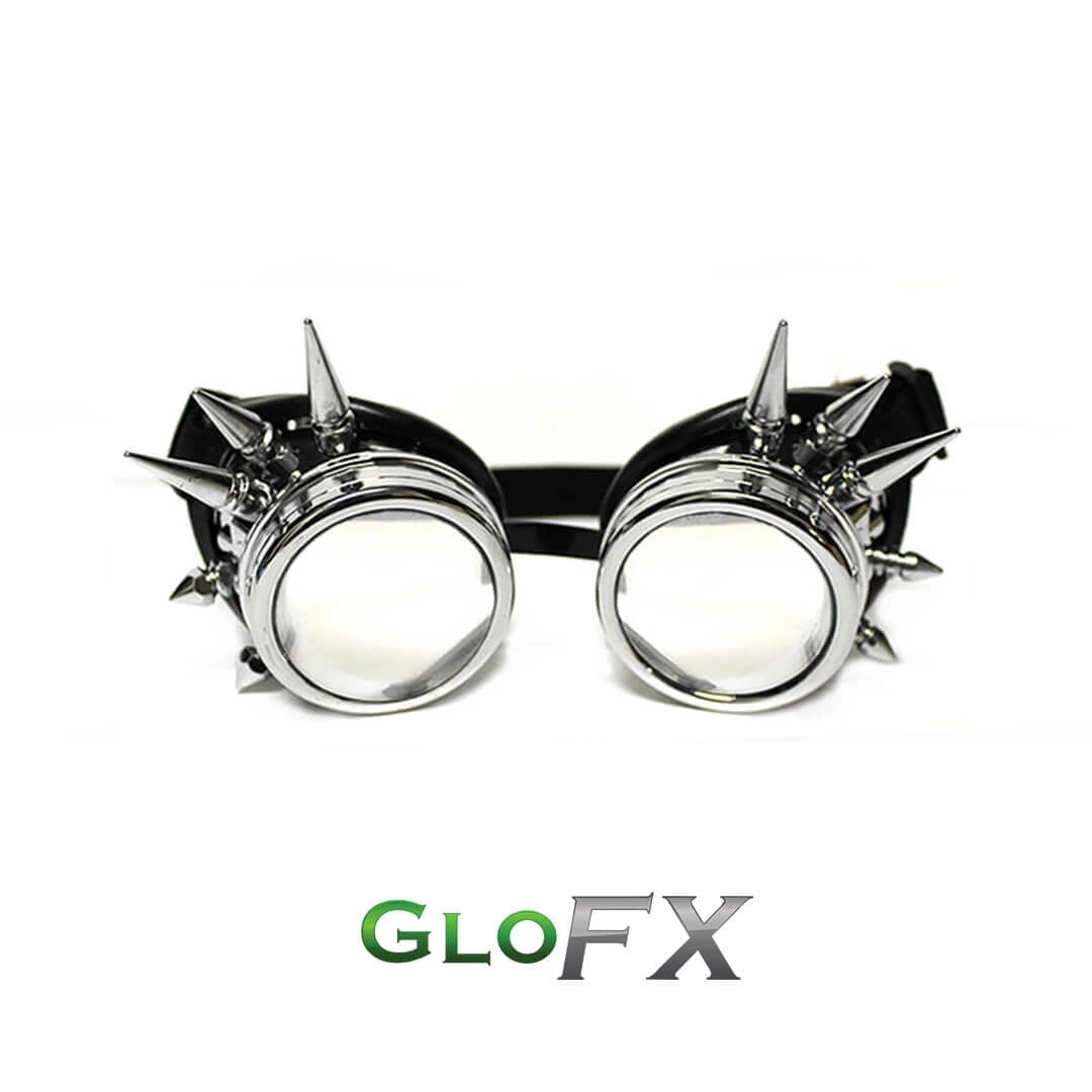 On Sale GloFX Diffraction Goggles - Chrome Spike - Clear 3 On Sale GloFX Diffraction Goggles - Chrome Spike - Clear